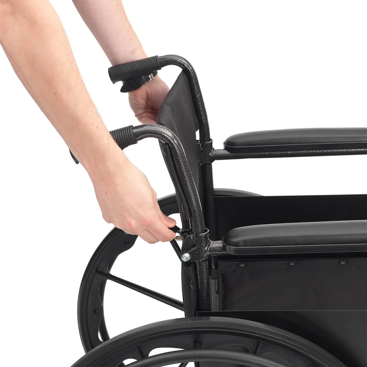 Budget Steel Wheelchair Half Folding Back